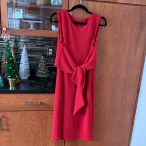 Sharagano Tie Front Red Dress - Size 8